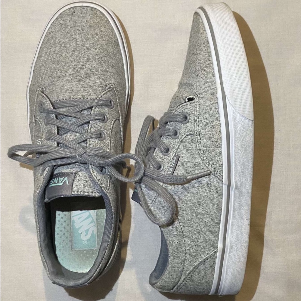 Grey and Teal Vans Lightly Used Condition
